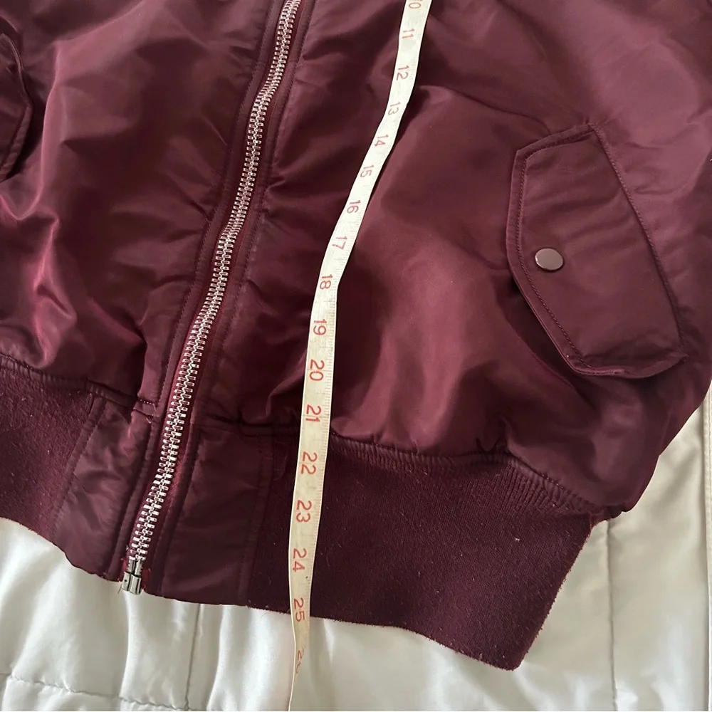 Alpha Industries MA-1 Deep Burgundy Bomber Jacket - Picture 8 of 10